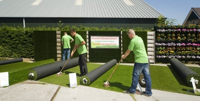 kunstgras antraciet werknemers